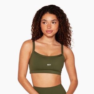Set Active Sportbody Scoop Bra in Alpine Green – Size S